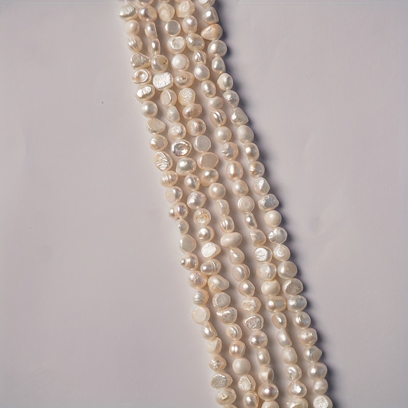 

Natural Pearl Beads Strand, 20cm/7.87in, Approx 32pcs, 6.5-7.5mm White Freshwater , Side Drilled, Handcrafted For Diy Jewelry Making