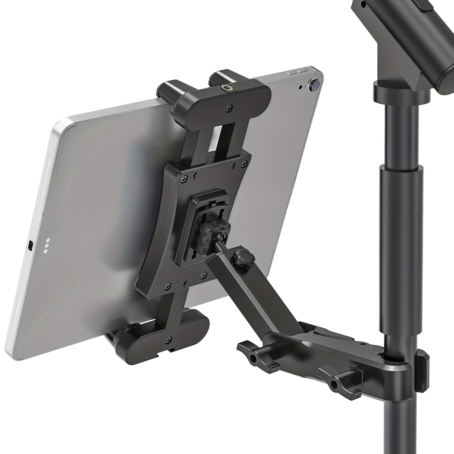 

Tablet Holder For Mic Stand, Cellphone Holder For Music Stand, Microphone Stand Tablet Holder Compatible With Ipad, Ipad Pro, Ipad Air, Ipad Mini, And All Smartphone 4.7-13.5 Inches