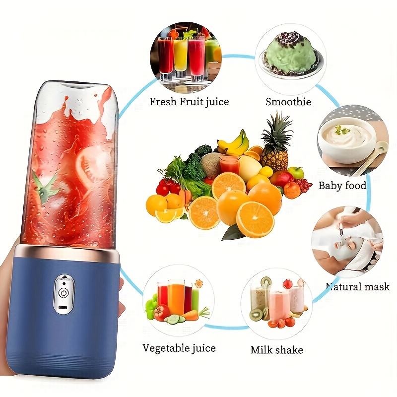 portable usb rechargeable blender with 2 cups food grade abs   button control ideal for   juicer details 1