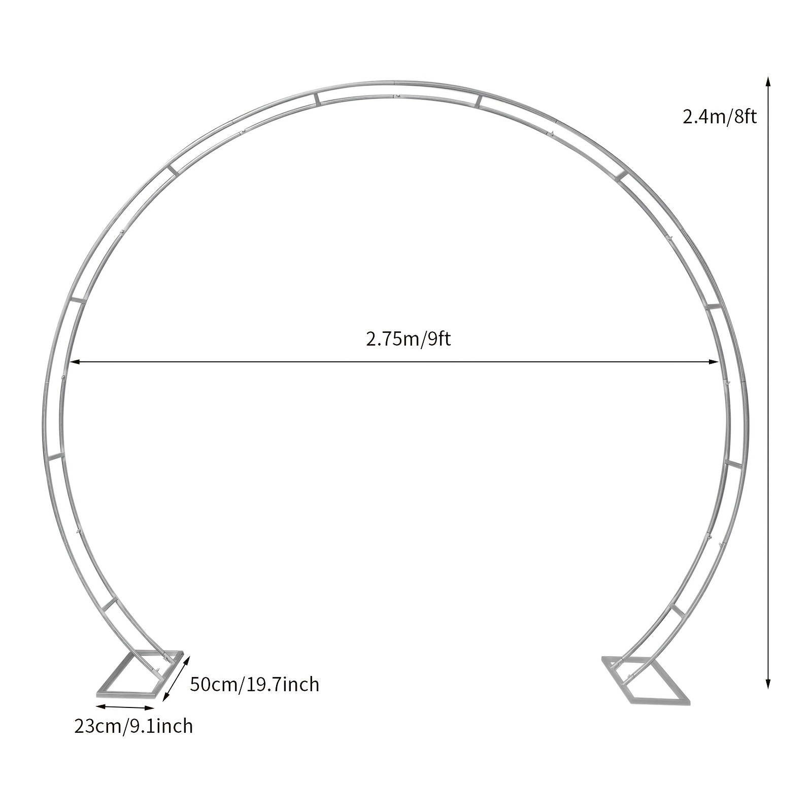   steel wedding arch stand 19   0 thick galvanized steel 275cm x 240cm 9ft x 8ft with 10 sections durable outdoor wedding decor for garden patio bridal party wedding decorations patio decoration elegant   rustresistant material bridal party accessory event planners