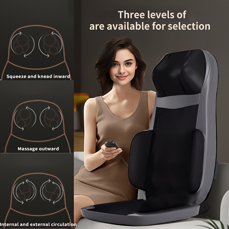 shiatsu massage chair pad heat full body 3d kneading neck Temu