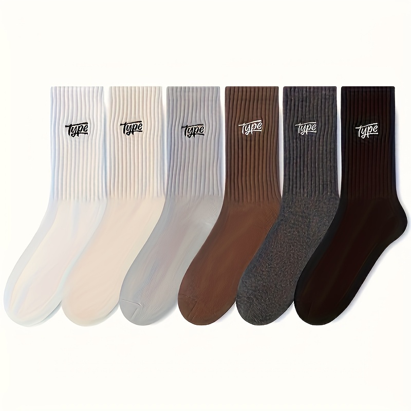 E-shop 6 Paar Herrensocken, Damensocken, 168 Nadeln Handarbeit, modische, schweißabsorbierende Segler-Socken, bequeme, atmungsaktive Socken, geeignet