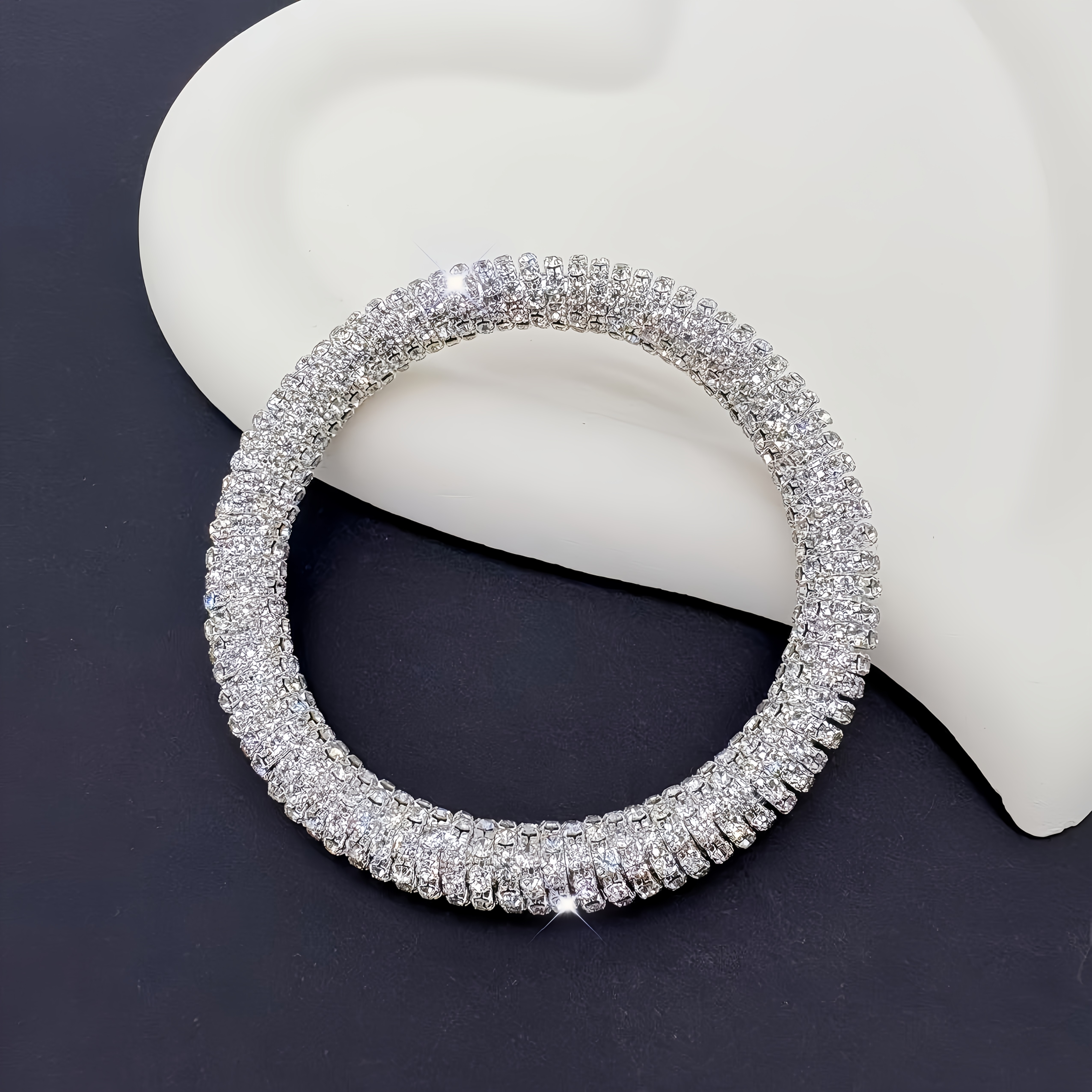 TEMU Pulsera de hilo trenzado incrustado estilo europeo y americano, de lujo de , tendencia de moda de , joyería sencilla para mujer