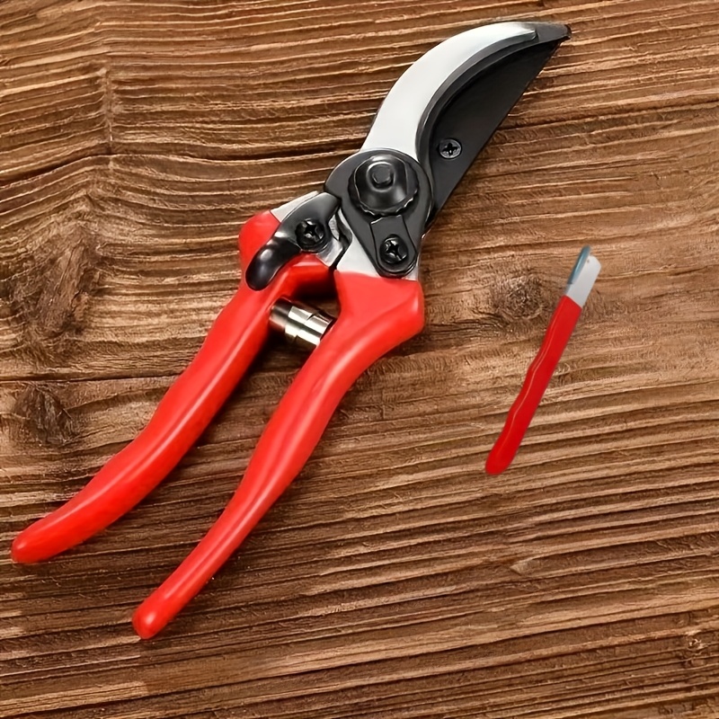E-shop 2er-Set - Inklusive Hochleistungs-Gartenscheren Schleifstein, Federbelastete Gartenschere, Ultra-scharfe, langlebige manuelle Schere mit