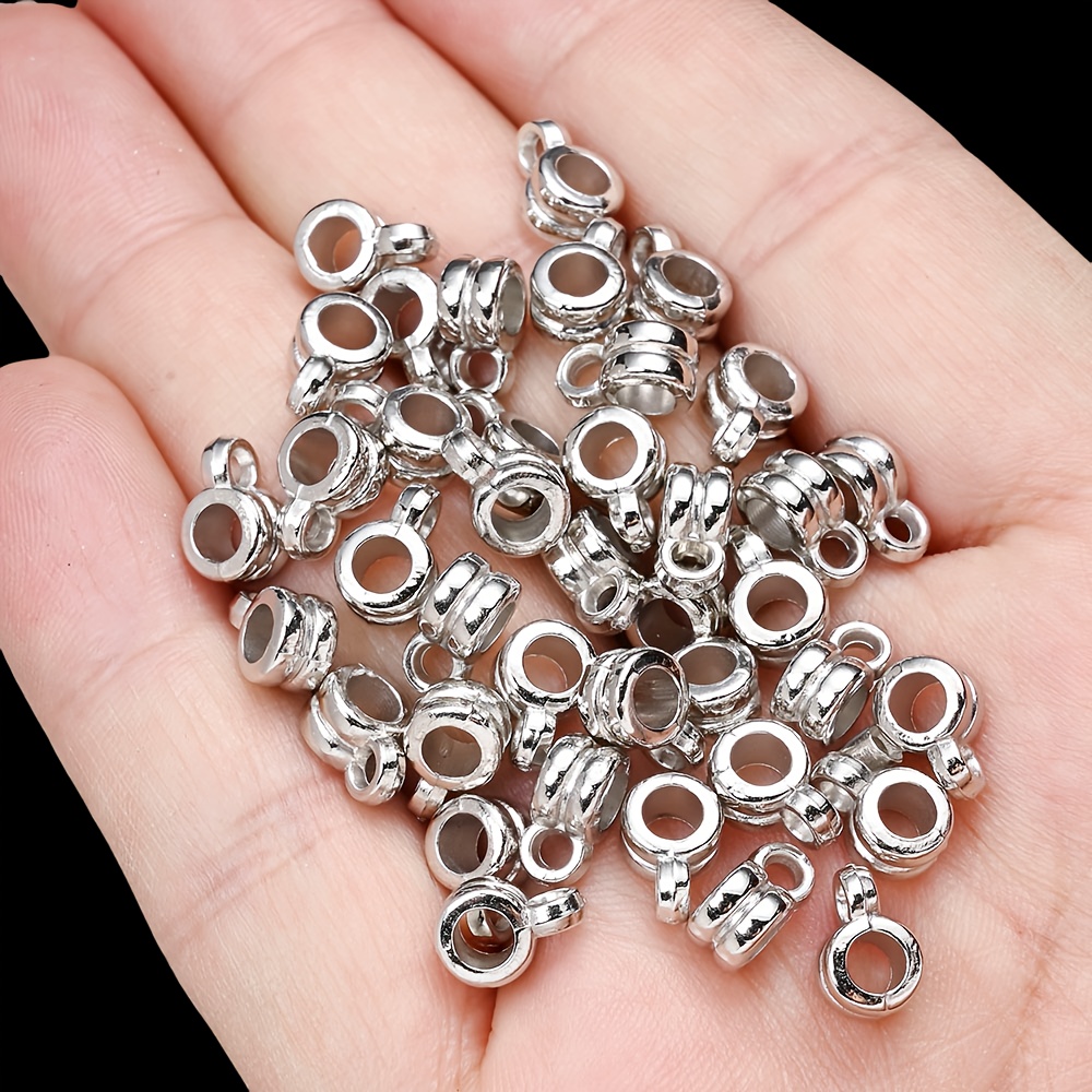 10x6mm 100pcs (random Mix) Ccb Spacer Bead Pendant With Hanging Ring Charms Three-way Bead Beads & Bead Assortments-perfect For Accessory Bracelet Pendant