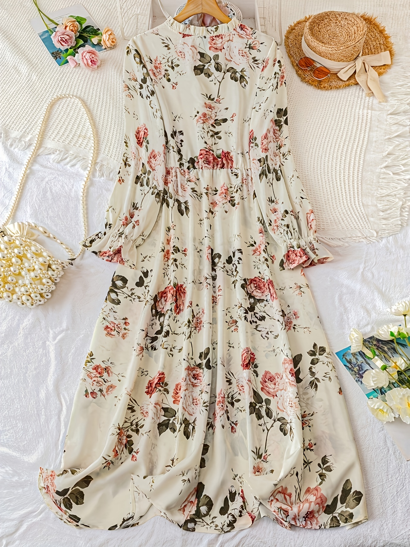 open lace back dress Amazon.com: Generic Floral Maxi Dress for Women Casual Long Sleeve V Neck  Tiered Flowy Dresses Trendy Comfy A Line Garden Party Dresses Fall Outfits  for Women Maxi Dress Long Sleeve Long Dress main image 1