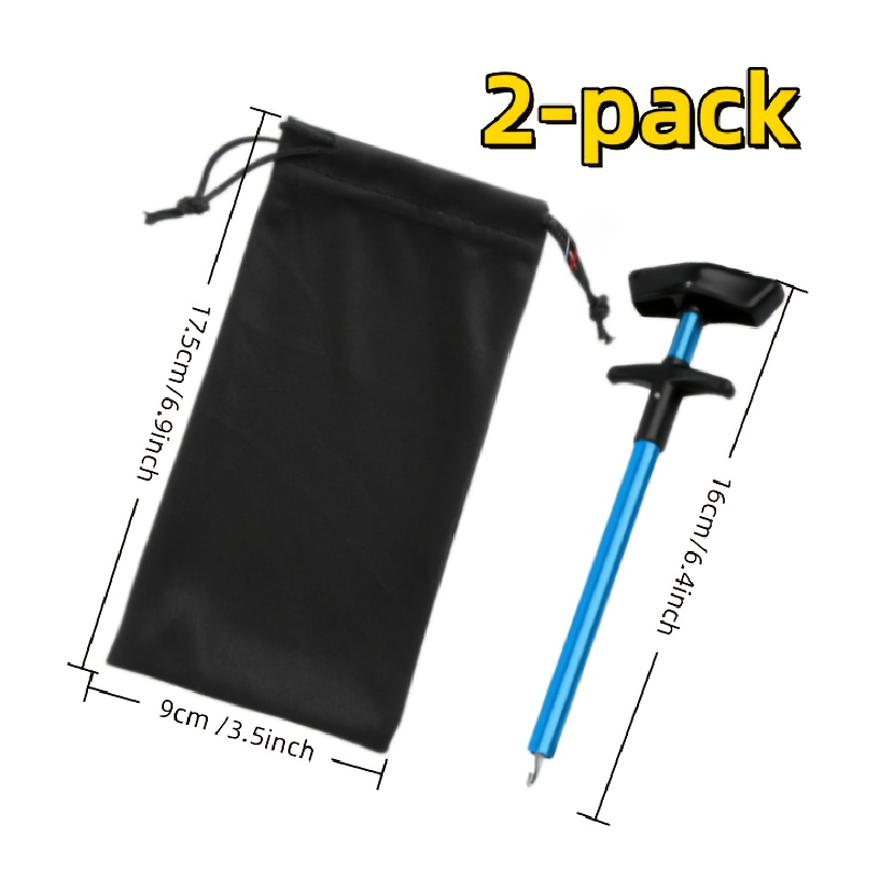TEMU Juego de 2 extractores de anzuelos de T con bolsa de almacenamiento para exteriores - Herramienta de pesca de aleación de aluminio, con mango