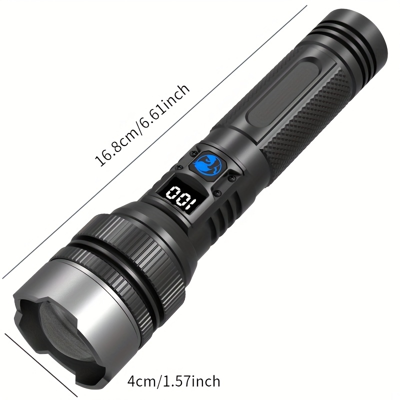 1  bright rechargeable led flashlight     torch usb charging 3   1200mah long lasting battery ergonomic grip design ideal for camping hiking outdoor   outage emergency portable and durable ip44 Product details 5