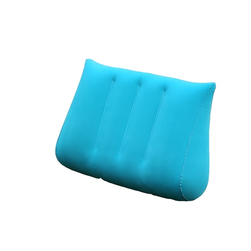 TEMU Inflatable Triangular Lumbar Pillow Portable Inflatable Backrest, Versatile Cushion For Outdoor Camping, Home Sofa, Airplane Travel, Car Office