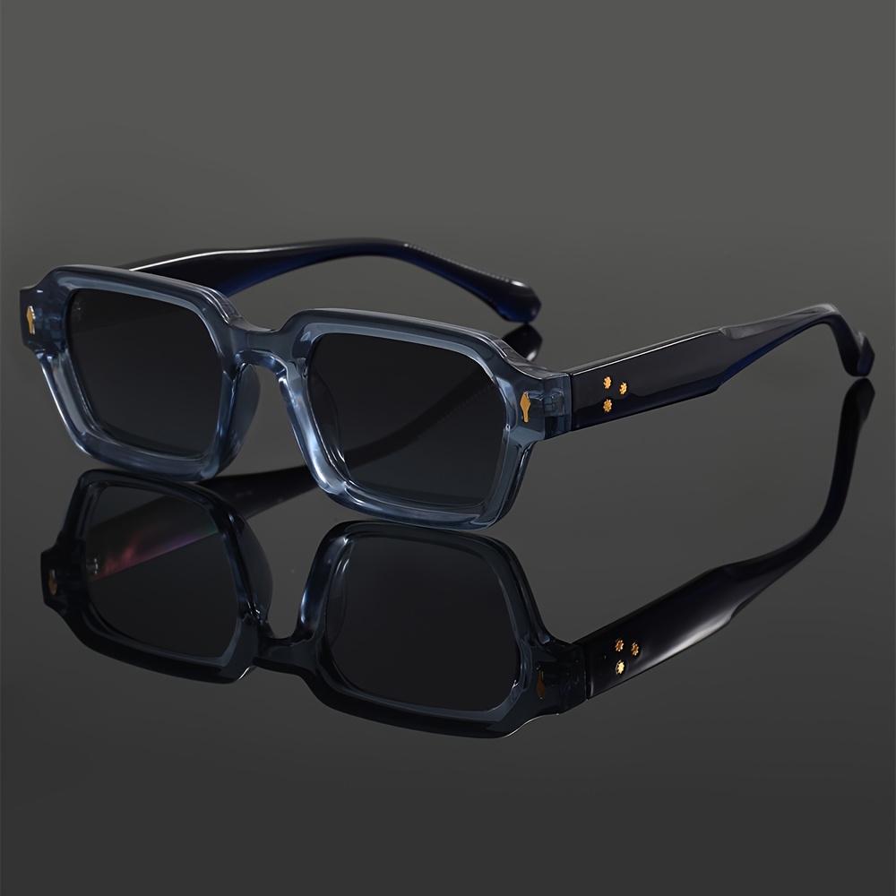 Image of Women Men Square Classic Retro Trendy Sunglasses, Protection Suitable For Fashionable Individuals Business Travel Outdoor Sports Wear Fishing Sunglasses