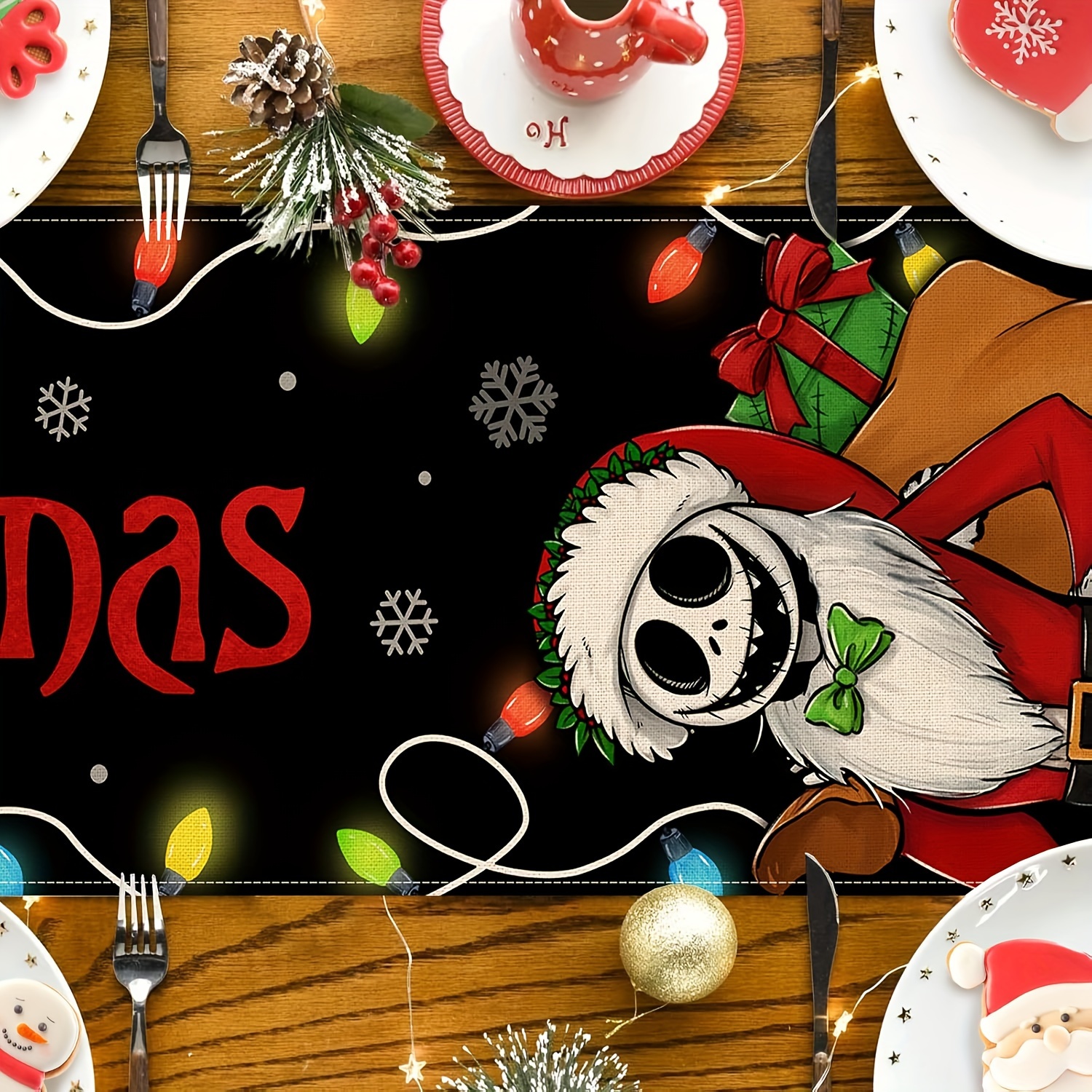 

Christmas Table - , & | Polyester, Rectangular | For Dining &
