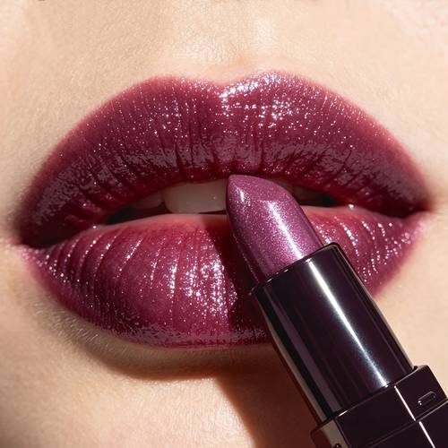 Purple Lipstick, Waterproof, Easy to Apply, with a Golden Cap, Moisturizing and Long-lasting, Non-sticky and Smooth to Wear. Suitable for All Skin Types, Crayon-shaped with a Pointed Tip for Flawless Contouring and Gradient