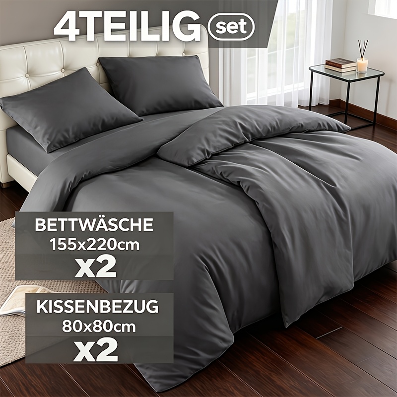 Image of High Quality Duvet Cover Set/4 Different Sizes, 2 Duvet Covers And 2 Pillowcases 80x80cm And 40x80cm, Soft, Breathable And Easy To Care For, Suitable For