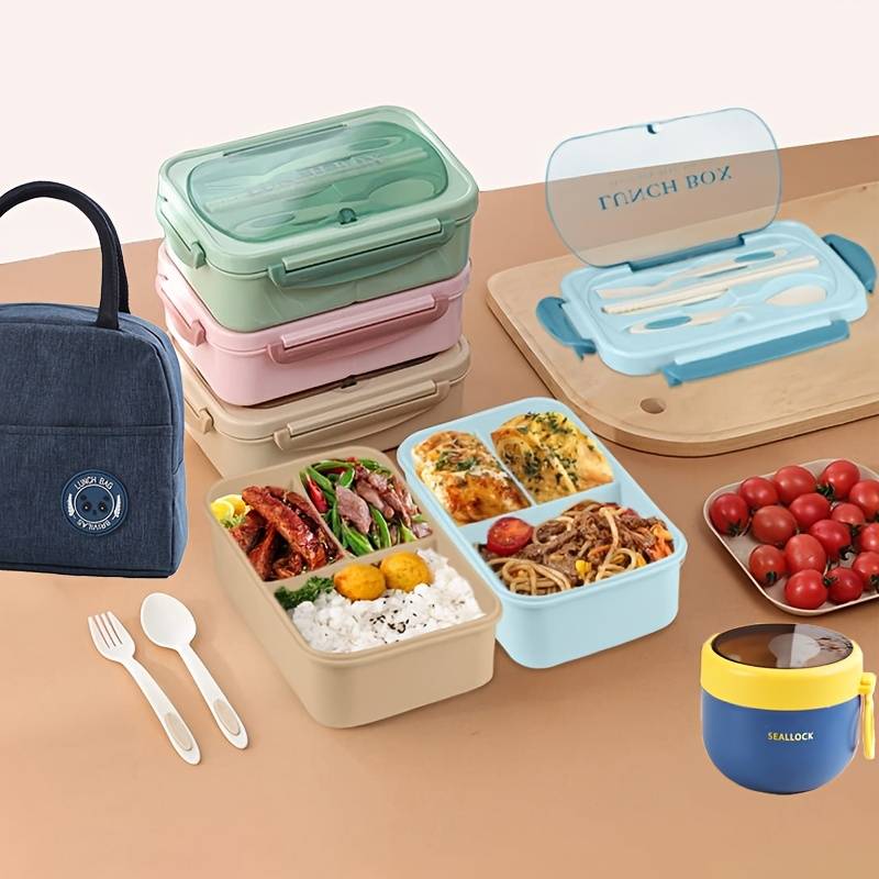 Top & Top – Set Borsa Frigo Portapranzo + 3 Contenitori + 2 Ghiaccioli – Isotermica Da Lavoro E Picnic