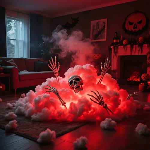 3d thunder cloud light set excluding skull model with music sync suitable for halloween christmas and other holiday themes atmosphere light to increase decoration effect living room bedroom ajk