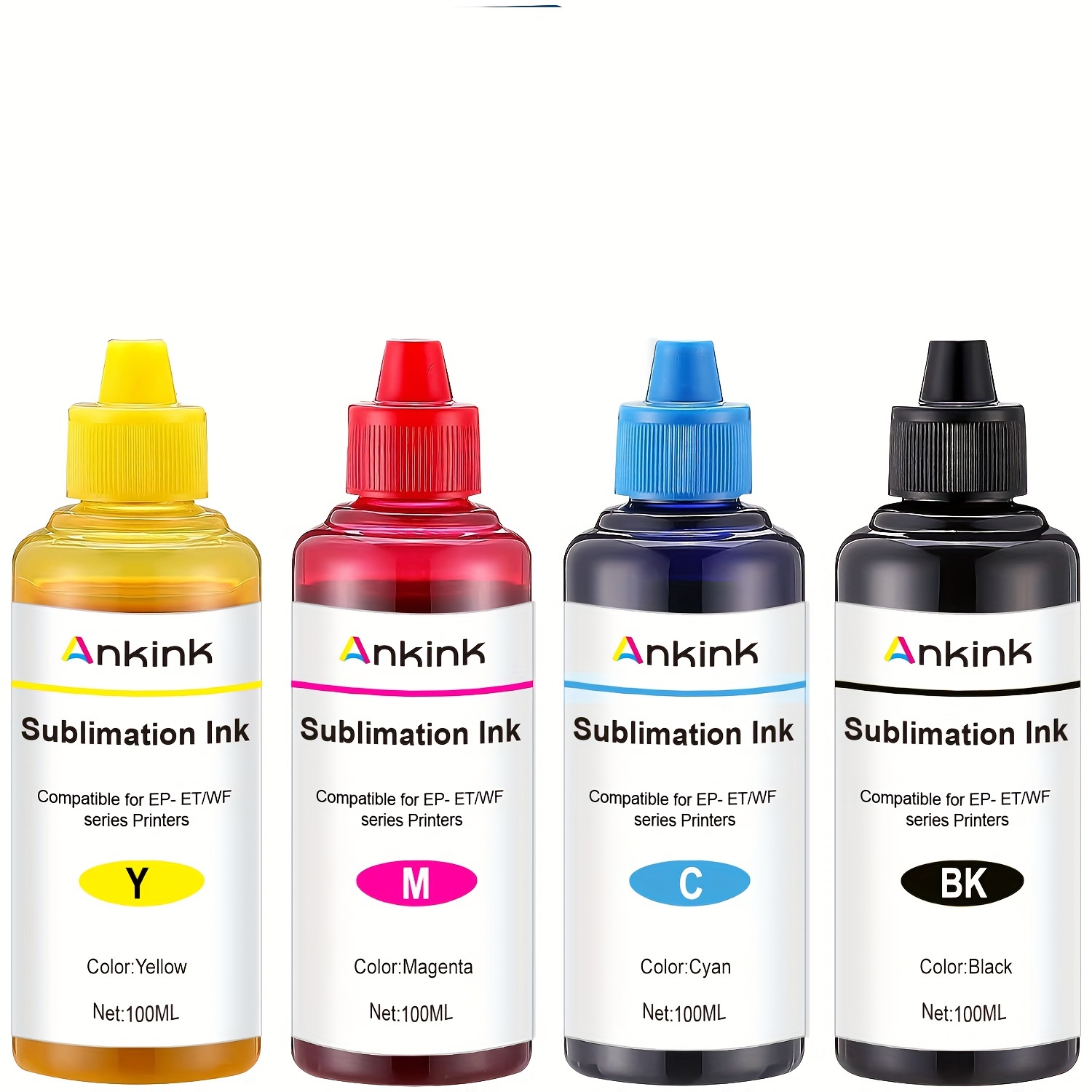 

Sublimation Ink Bottles Refill 13.5 Fl Oz For Eps Et-2800 Et-2803 Et-2850 Et-2720 Et-2760 Et-4800 Et-15000 Et-2400 Et-3760 Et-4760 Heat Press Transfer On Mugs T-shirts Icc-free 4pk