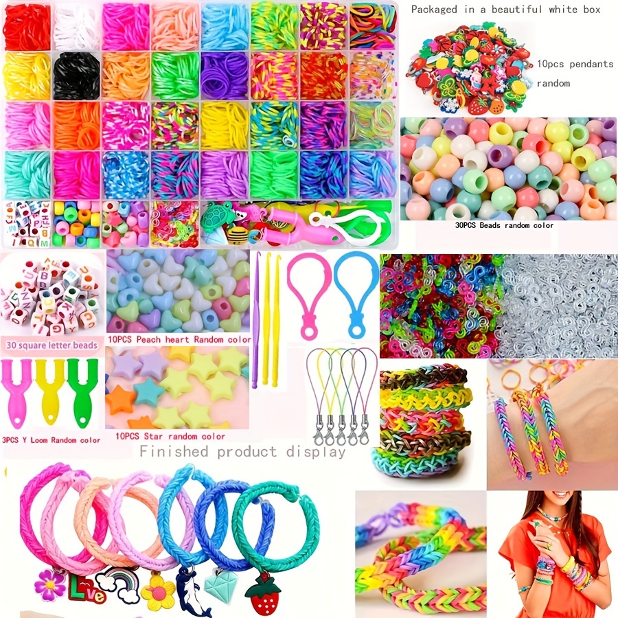 

2600+ Piece Luminous Rubber Band Bracelet Making Kit - 36-grid Box, Creative Diy Jewelry Set For Crafters, Vibrant Bands For Colorful Bracelets & Necklaces