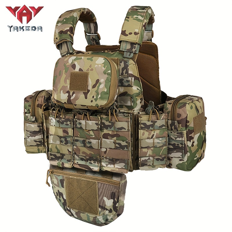 

Yakeda Adventure-ready Training Vest Vest - Multifunctional Molle Camouflage Outdoor Vest Release , Construction For Tactical, Hunting, And Survival Enthusiasts