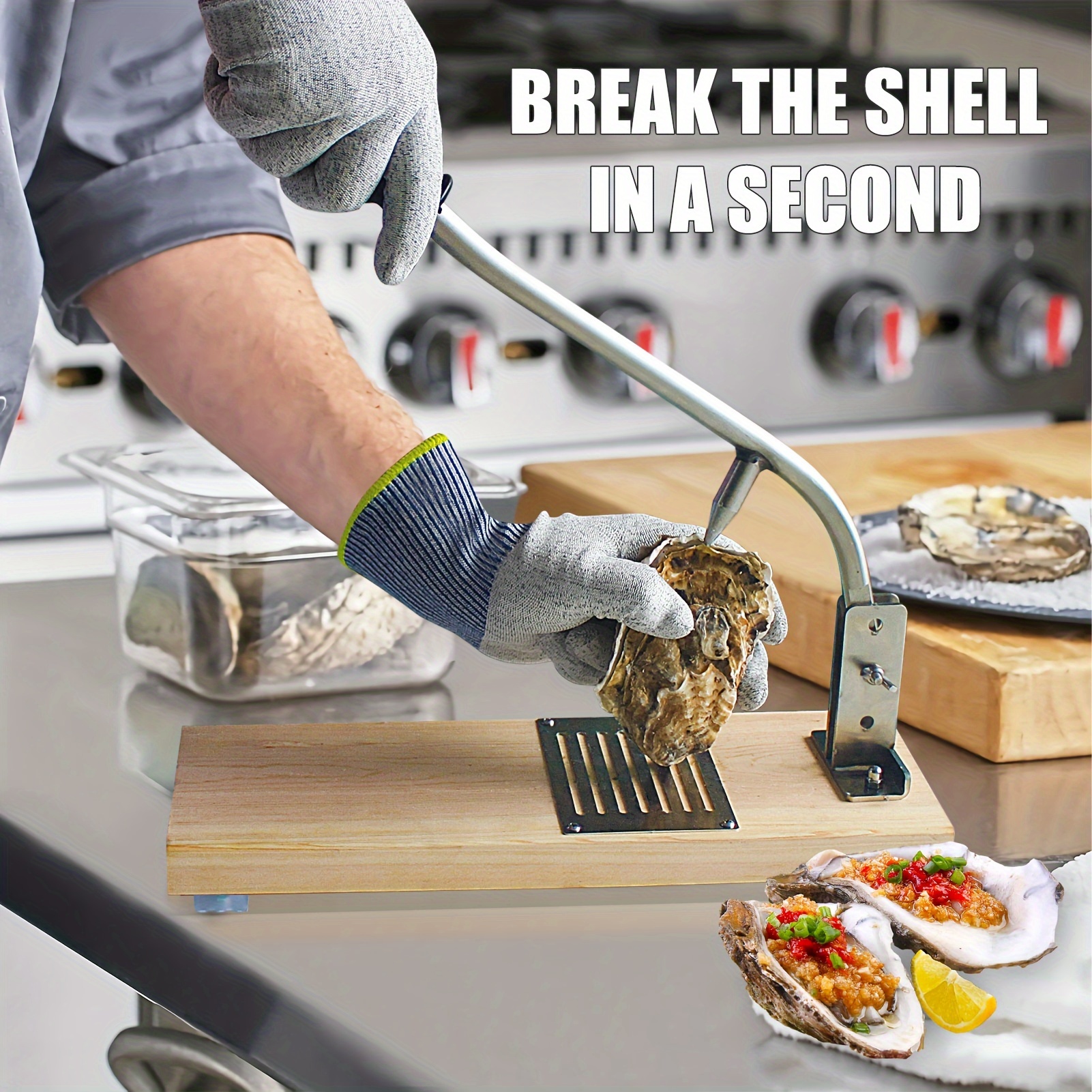 Oesters Shucking Tool - Siliconen Veilige Schaaldieren Shucker, Oester Shucking Klem, Zeevruchten Gereedschap voor Keuken, Camping, Picknick