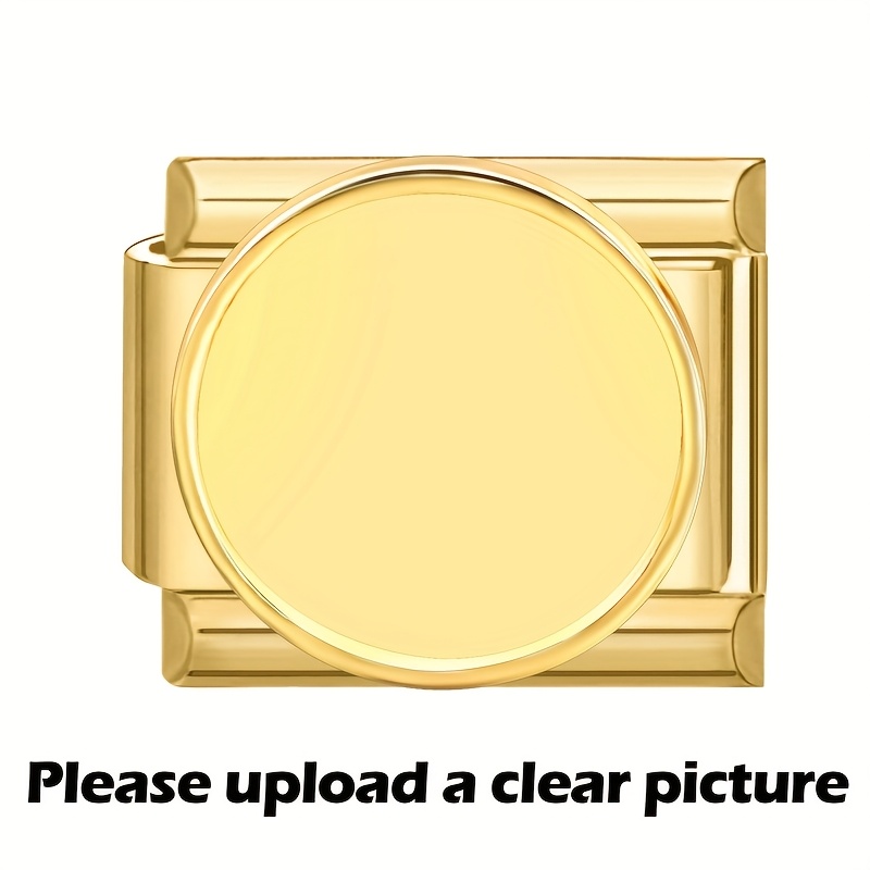 TEMU 1 Accessoire de module DIY avec photo personnalisée, motif rectangle de cœur. Convient pour la création de bracelets, , bagues et bracelets de