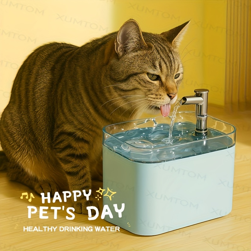 E-shop Automatischer Katzen-Trinkbrunnen mit USB-Stromversorgung, automatischer zirkulierender Wasserfluss im Duschstil für Katzen Hunde, Trinknapf mit