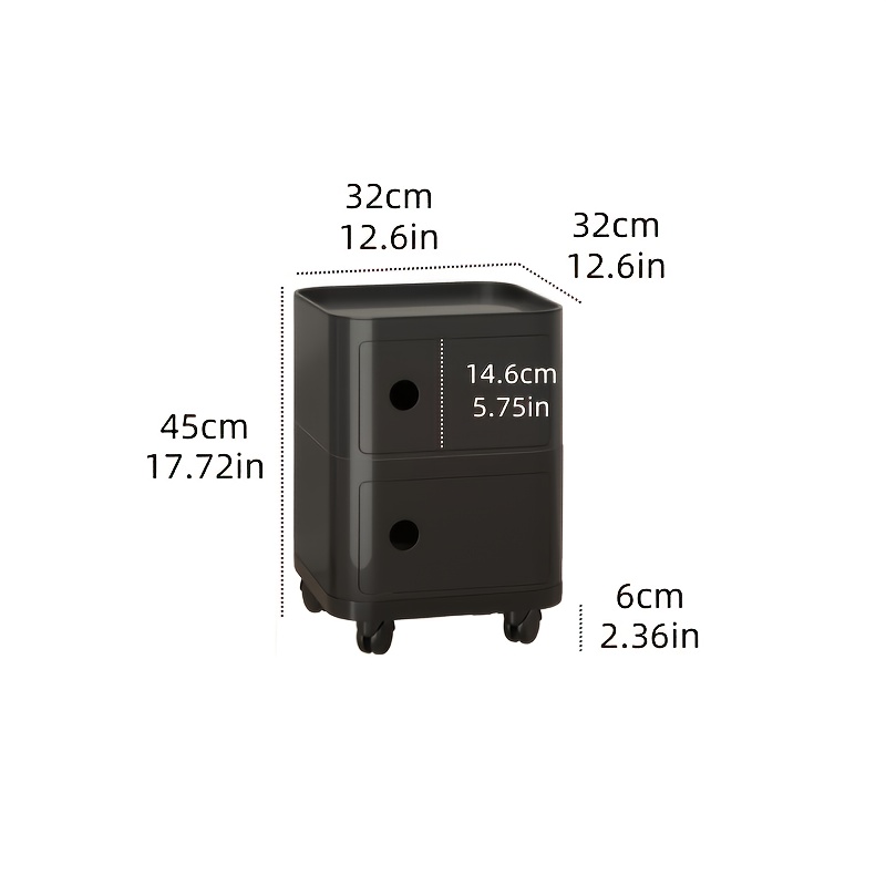 Square ABS Plastic Drawer-Style Multi-Layer Storage Cabinet