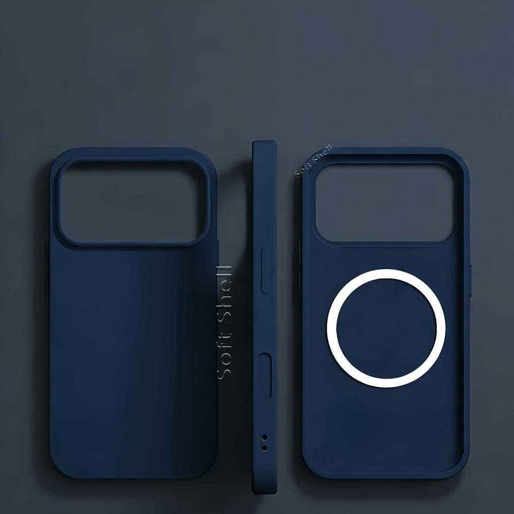 TEMU Phone Case: Luxury Soft Magnetic Shockproof Case | Minimalist Shock-absorbing | Comfortable Stylish | For Iphone 11-17 Pro Max/ | Built-in