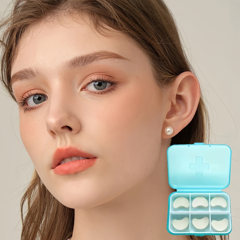 

6-piece Ear Film Patch Set - Transparent Adhesive Ear Skincare Tool, Unscented, Comfortable Wear Ear Protector Accessory For Makeup Application