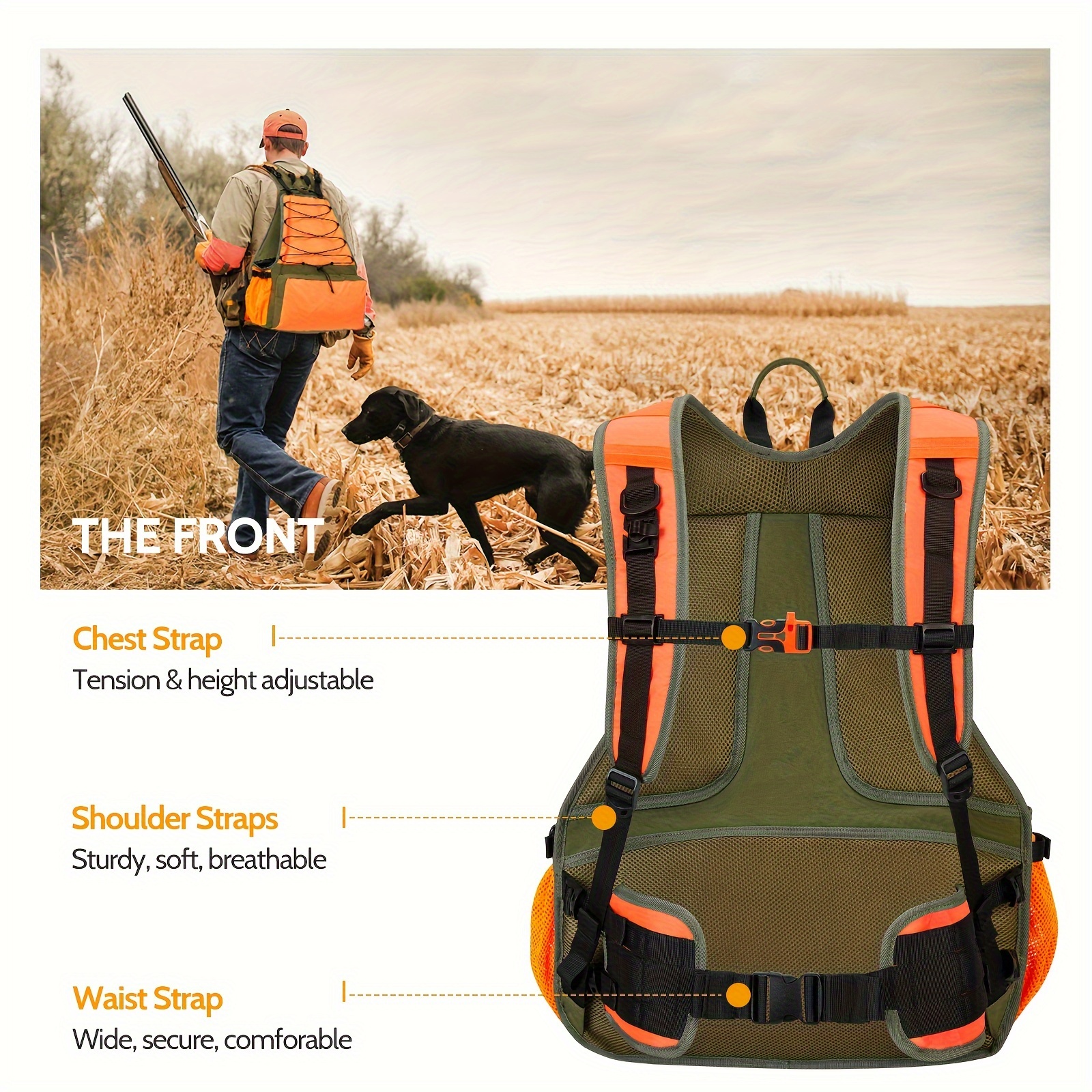 Upland Hunting Vest Front View