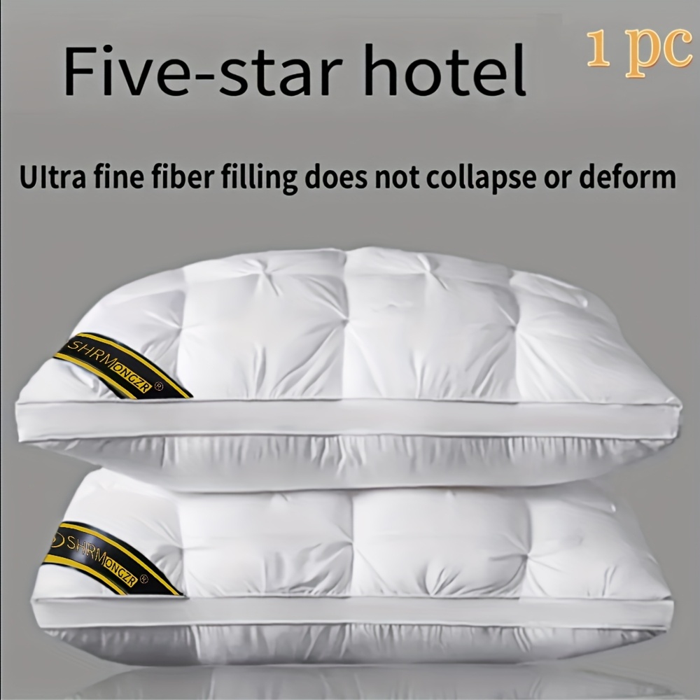 TEMU 1/2 Hotel Quality Pillow - Super Soft Bed Pillow, Machine Washable, Breathable, Twisted | Discount, High End Gift Suitable For Day/valentine's Day/christmas, Suitable For Home, Office, Travel