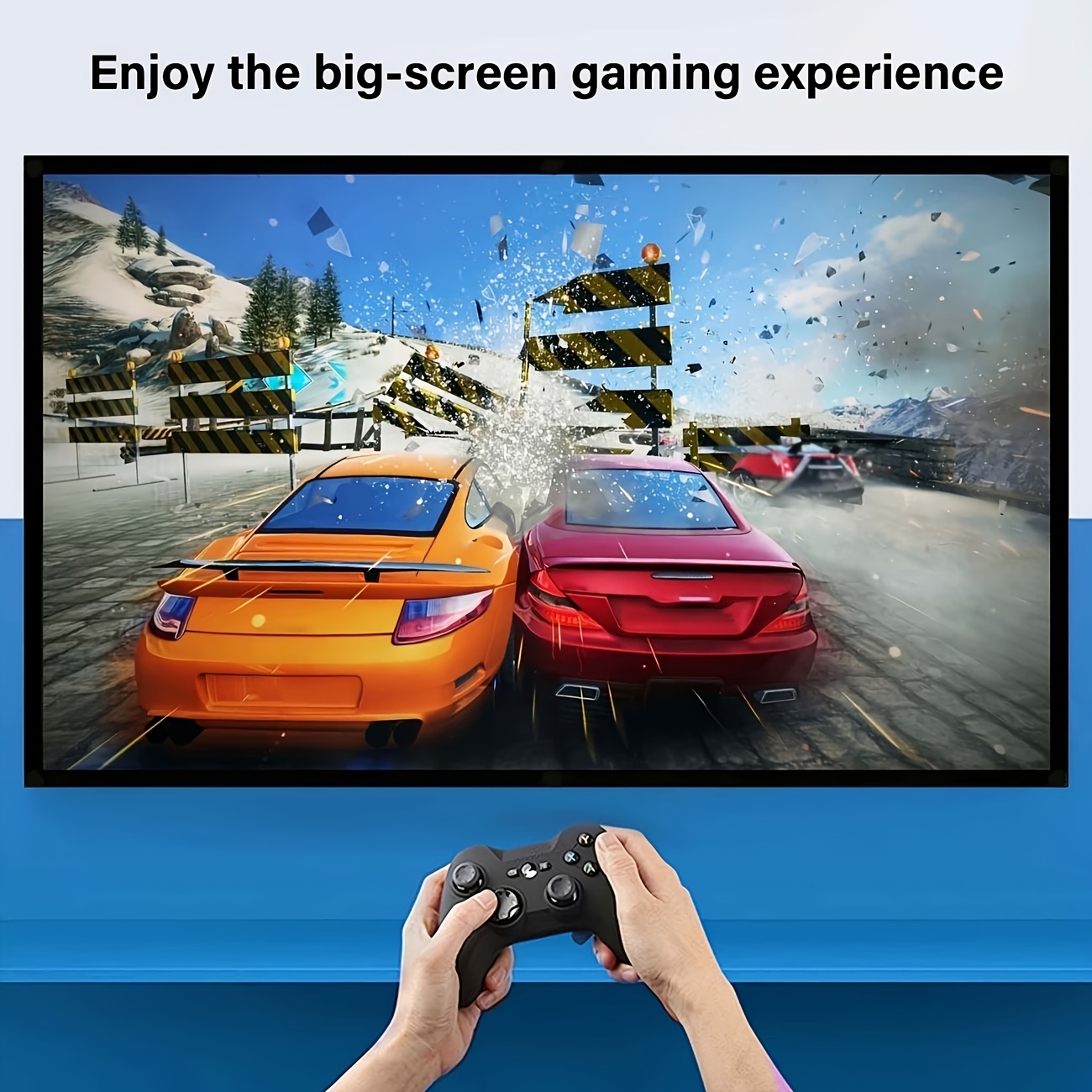 60-Inch Double-Sided Wrinkle-Resistant Projection Screen