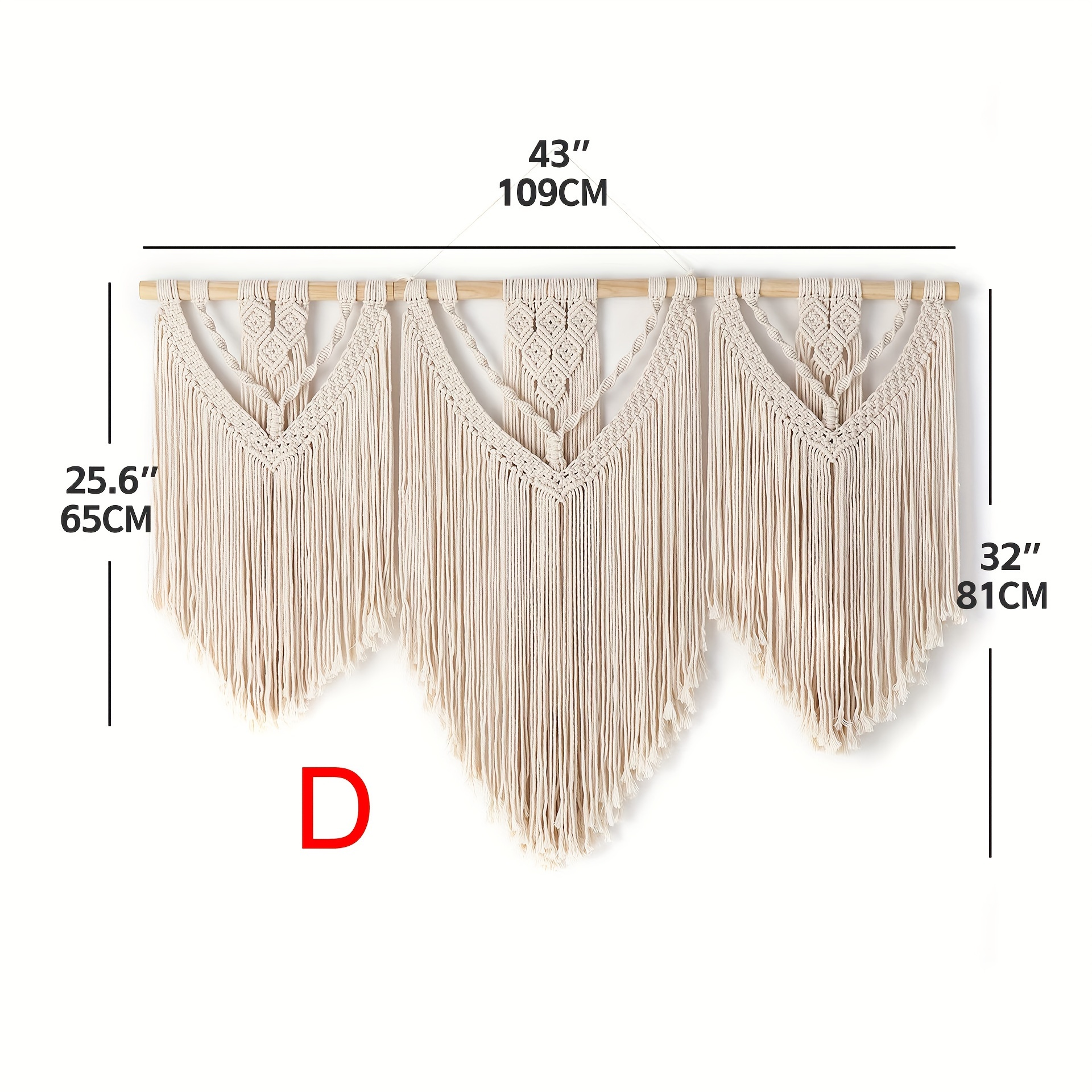 1pc bohemian style tapestry   with wooden sticks headboard decoration tapestry