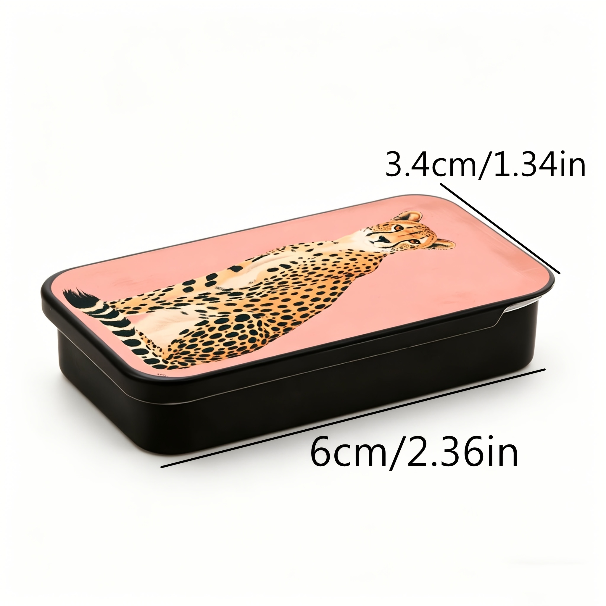 TEMU 1pc Vintage Animal Pattern Sliding Matchbox - Retro Exquisite Matchbox, Easy Portable , No Matches Included, Metal Storage Box And Jewelry Case,