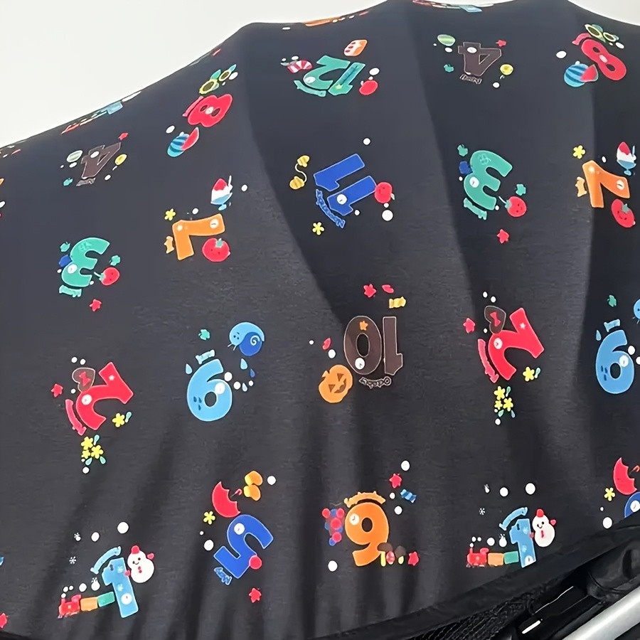 Stroller Sunshade Canopy with Colorful Confetti Pattern - Breathable Portable Extended UV Protection Umbrella, Lightweight & Durable for Outdoor Strolls, Ideal Holiday Gift, Stroller for, Travel Essential, Vibrant Print, Highquality Fabric, New Parents