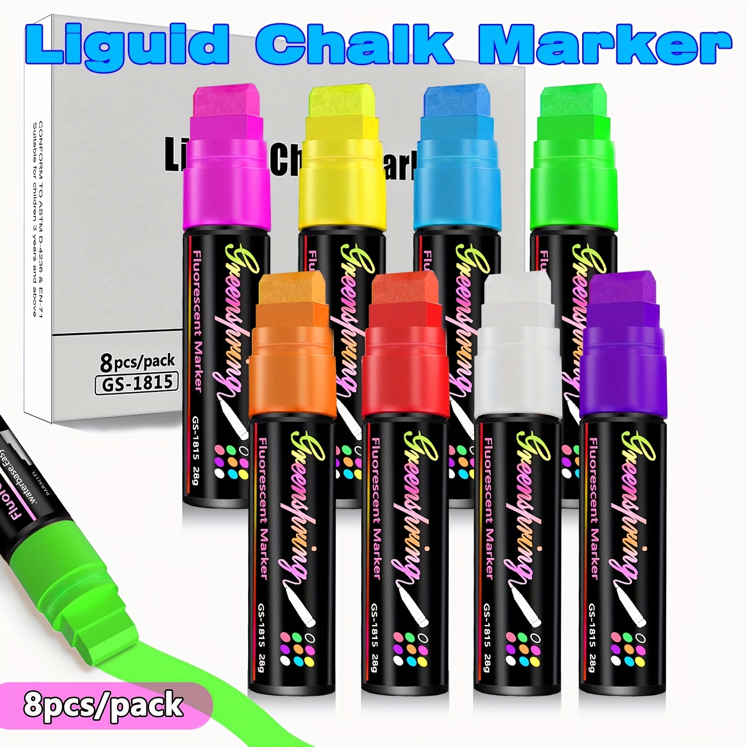 crayon liquide effaable humide sec 8 couleurs stylo  - Temu France