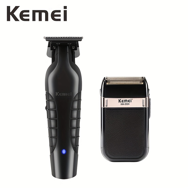 

Kemei Men's Professional Hair Clipper & Shaver Set Usb Charging Cordless Hair Clippers & Trimmers Ideal Holiday Gift For Barbers And Beauticians