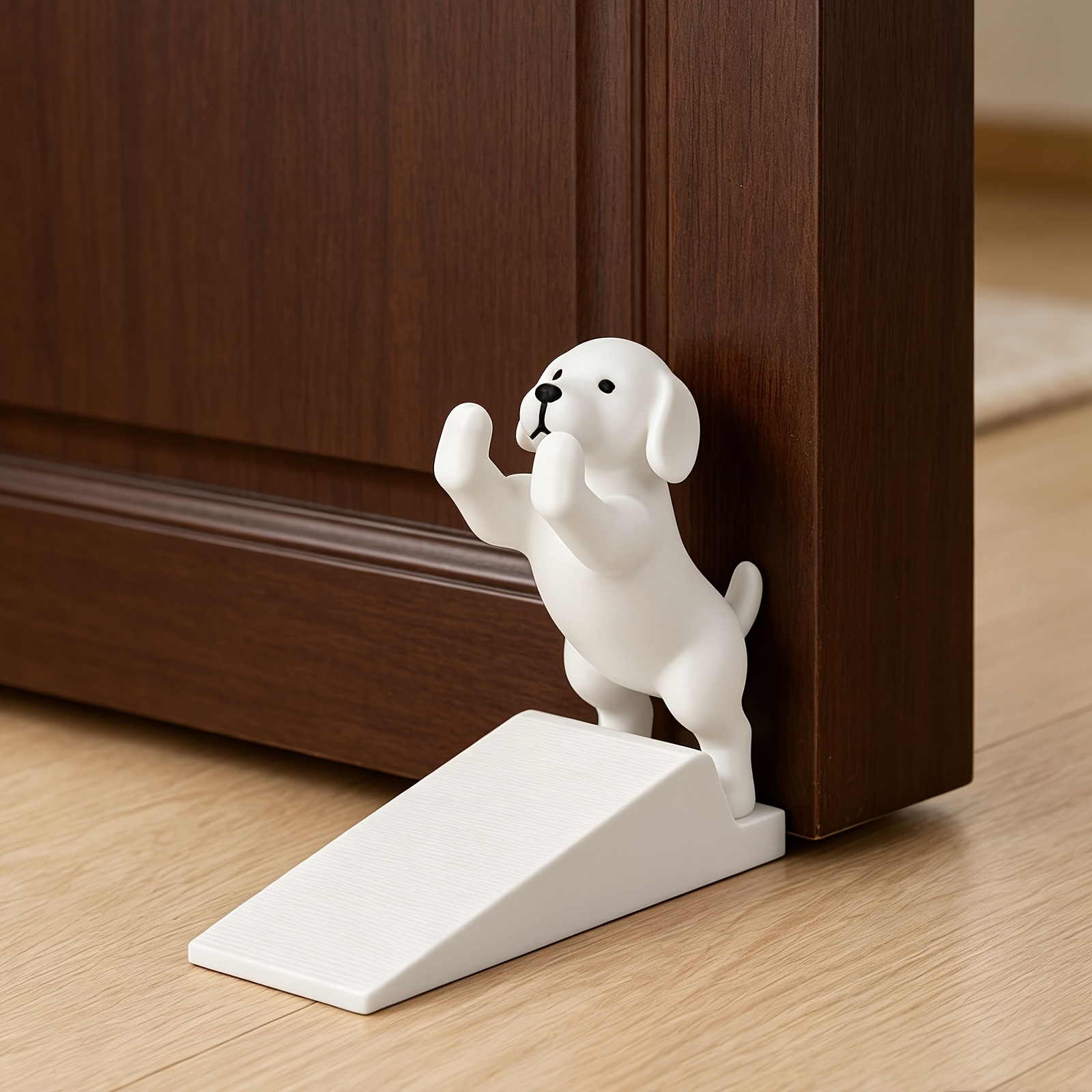 TEMU 1pc Cute Puppy Door Stop, Three-dimensional Labrador Shaped Door Wedge, Non-slip Sloped Design For Holding, Prevents Doors From Closing