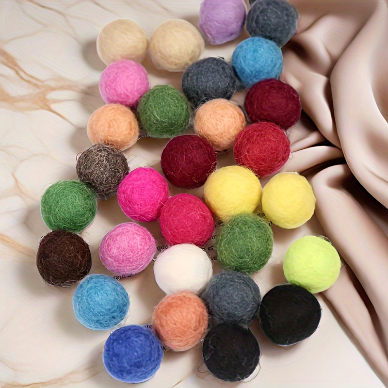 

20pcs Felt Plush Balls, 2cm/0.78 Inches Wool Felt Balls, Handmade Multi-color Wool Balls, Used For Diy Hair Accessories, Earrings, Eternal Flower Rings, Felt And Flower Rings