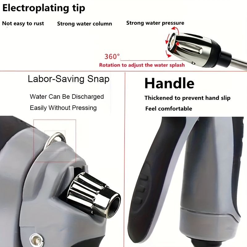 versatile bicycle cleaner multi functional high pressure spray gun abs material gray strong cleaning and suitable for bicycles vehicles courtyards and other details 5