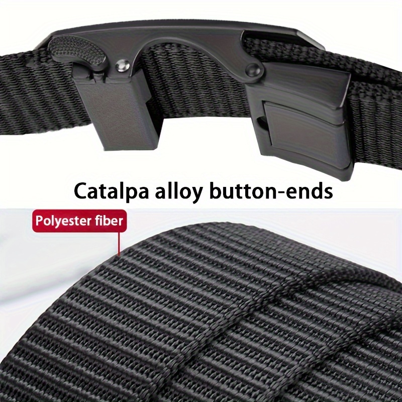 Canvas Belt With Alloy Automatic Buckle Men's Outdoor Casual Jeans Belt