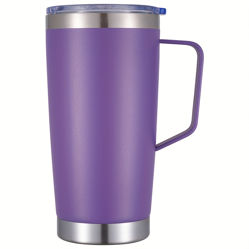 1개 20oz 스테인리스 스틸 진공 보온 컵, 손잡이 및 뚜껑이 있는 재사용 가능한 금속 컵, bpa-free, 다목적, 가정, 사무실, 야외, 크리스마스, 할로윈, 4일, 옥토버페스트 선물에 적합