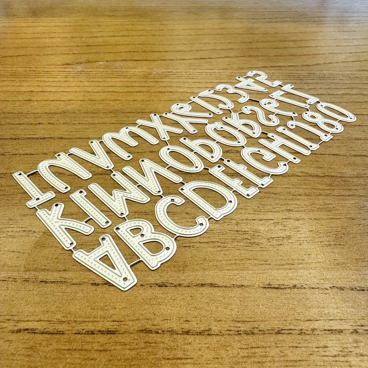 Image of Alphabet Metal Cutting Dies Set, Diy Scrapbooking Stencils, English Letter Templates For Greeting Cards & Home Decor Crafting