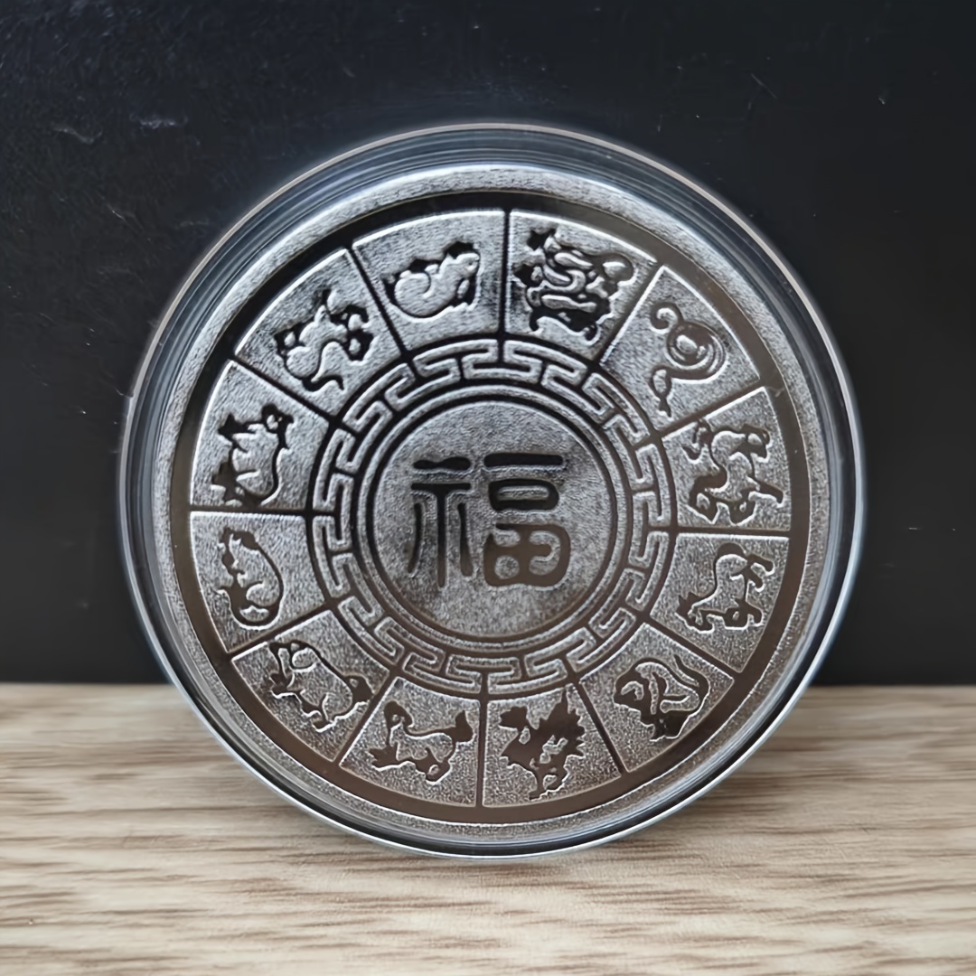 2025 год змеи - твердая   монета  , новогодний красный  ,   счастья, благословение матери   змеи, толстое издание памятной монеты   подробные сведения 4