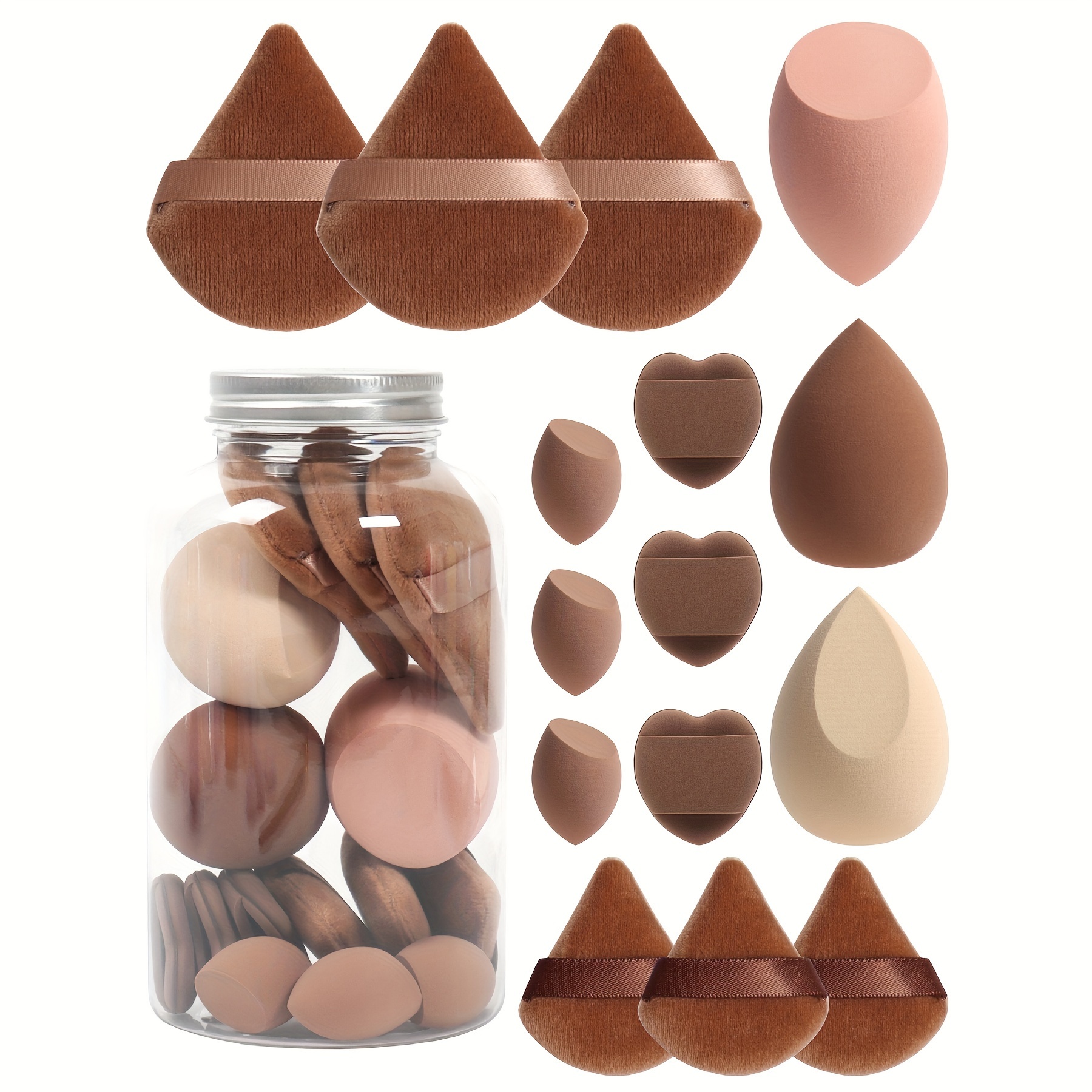 15pcs Makeup Sponges Triangle Puff For And Powder Multi-colored Makeup Sponges And Mini Sponge