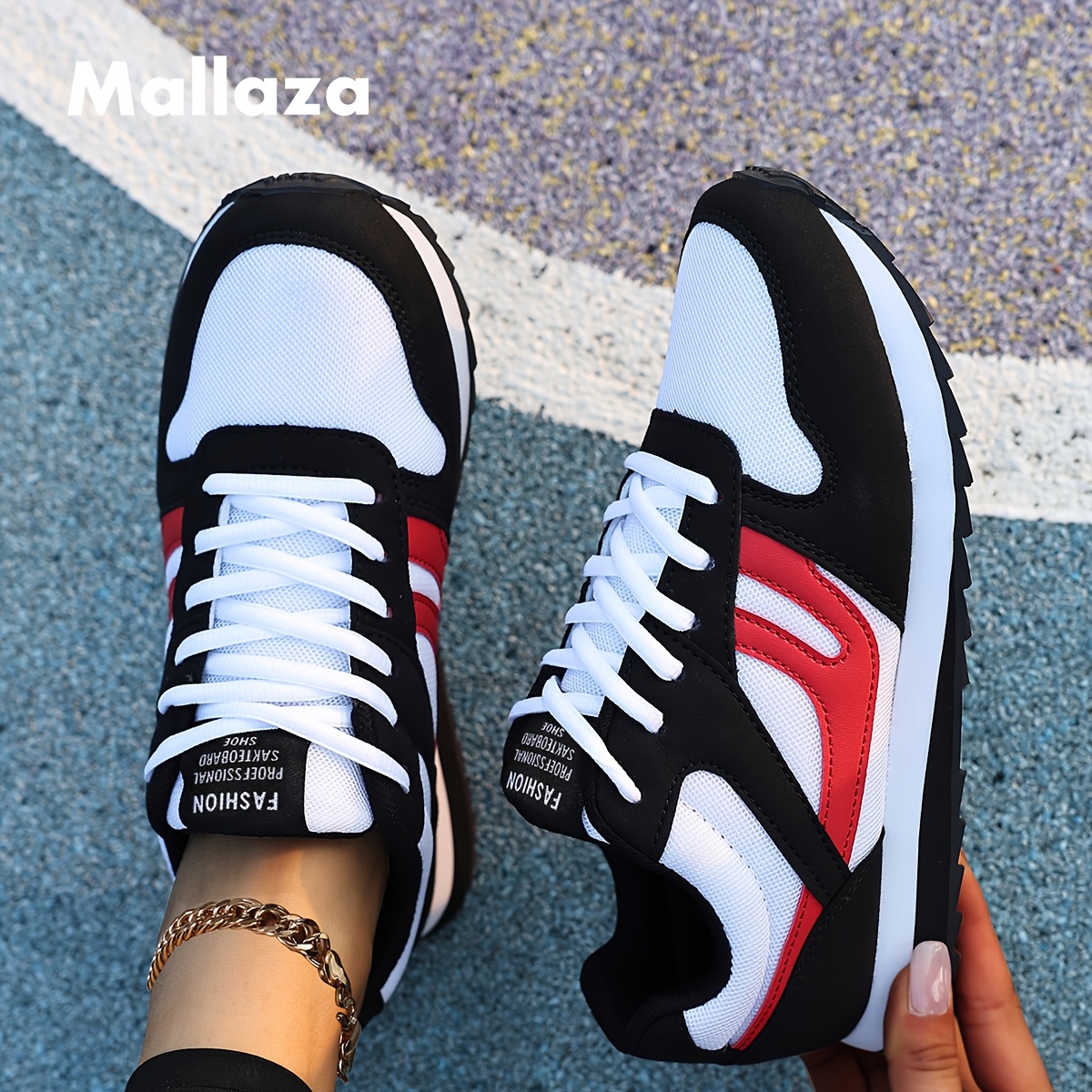 TEMU Mallzaz Women's Retro Soft Sole Classic -block Agassi Shoes Breathable Flexible Couple Wear-resistant Versatile Casual Running Shoes, Women
