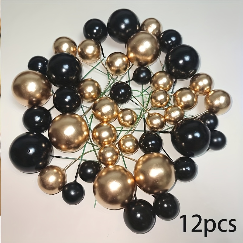 TEMU 12/24/31pcs And Decorating Balls, - Cake Toppers With A Rich Atmosphere, Suitable For Decorating Cream Cakes And Cupcakes, And To Various Scenes