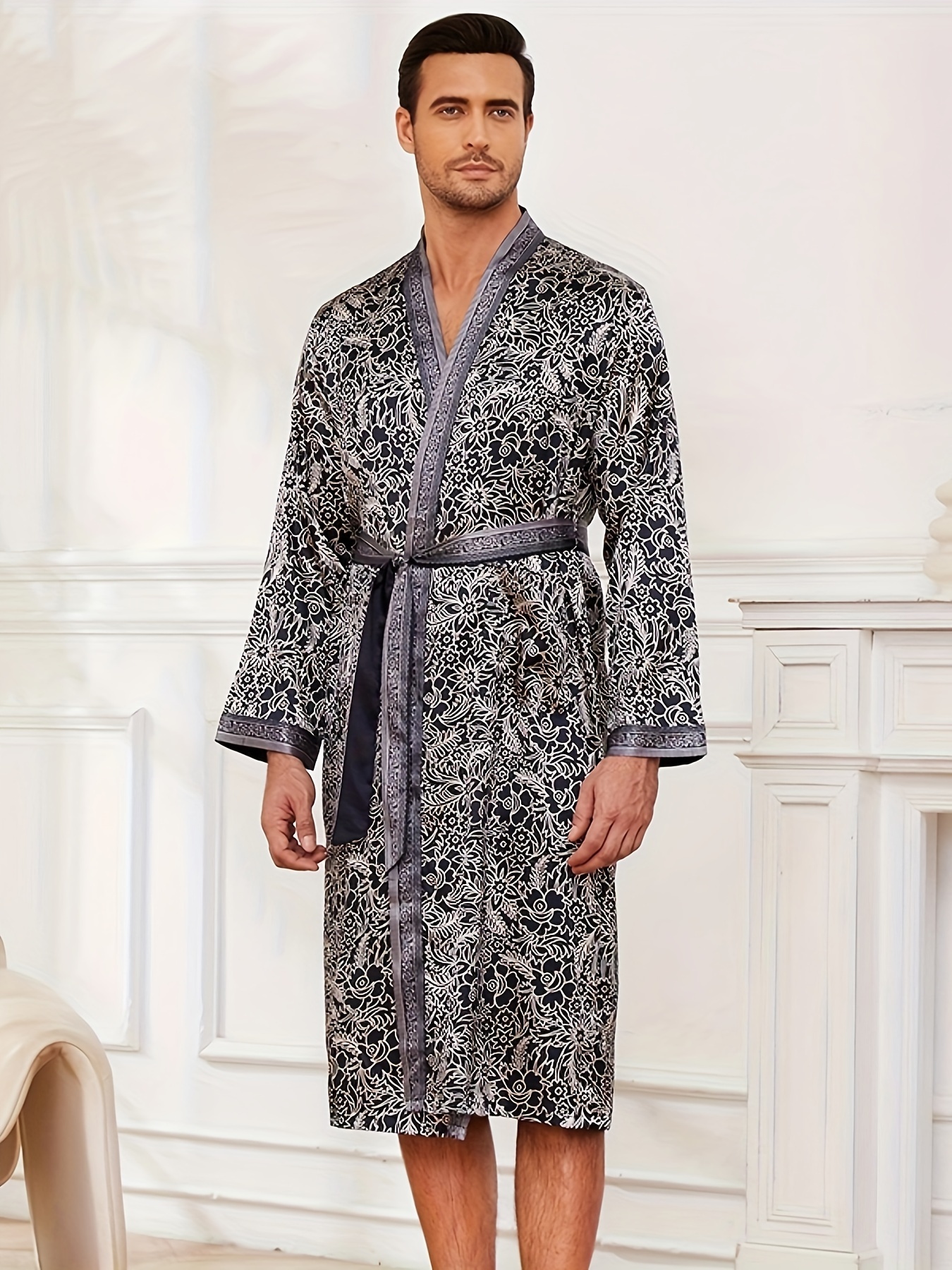 giacca stampa a v cintura abbigliamento Temu Switzerland