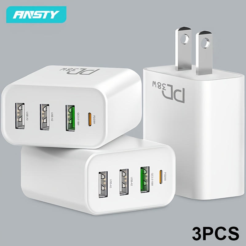 

4-port Fast Charging Pd Wall Charger Fast Charging, Multi-port Usb-c Travel Adapter For Samsung S10/s9/s8/plus, /xr/iphone11, Mainstream Models, Fully Compatible