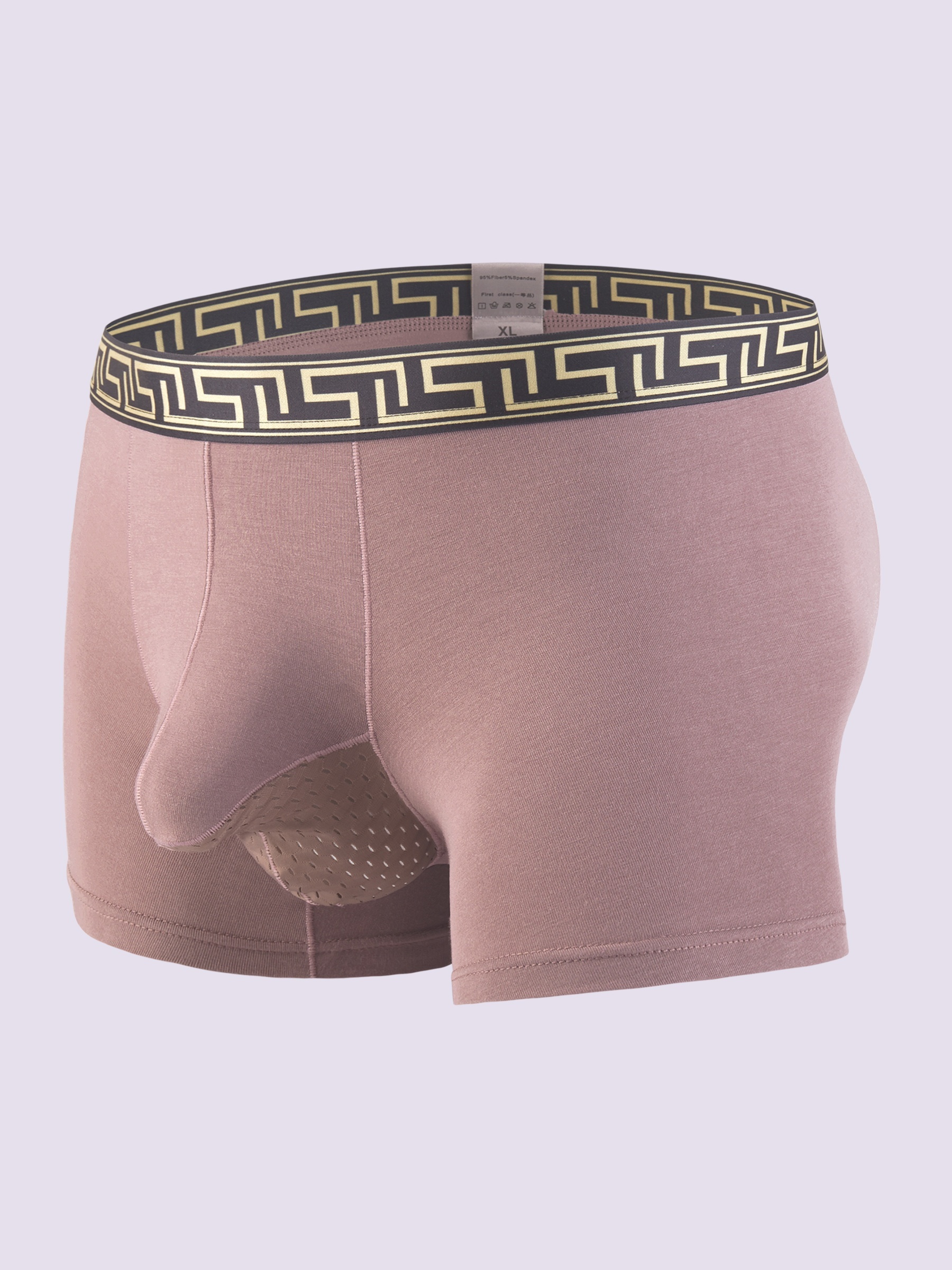 4PCS Men Elephant Nose Pouch Panties Underwear Solid Boxers Briefs Trunks  Shorts