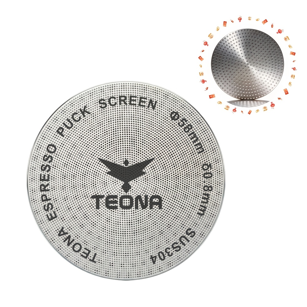 TEMU Upgrade 51 53 58mm Espresso Puck Screen, 304 Stainless Steel Reusable Coffee Filter - Barista Tools For Extraction & Cleaner Shower Head
